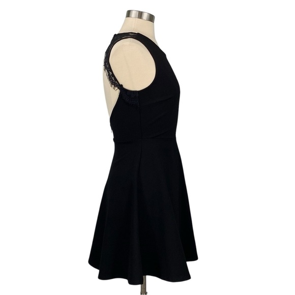 Lulus Need You Close Black Open Back Lace Detail Fit and Flare Mini Party Dress - Picture 4 of 16